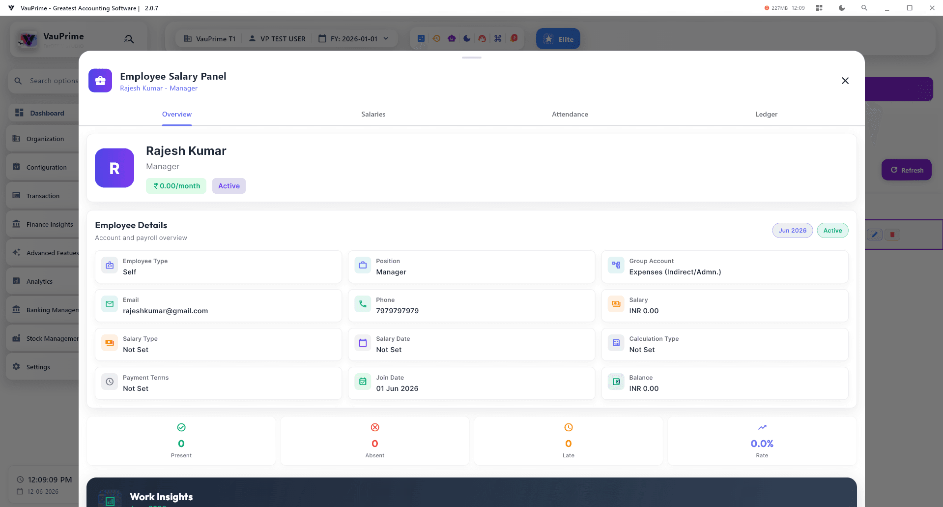 Employee Panel Overview